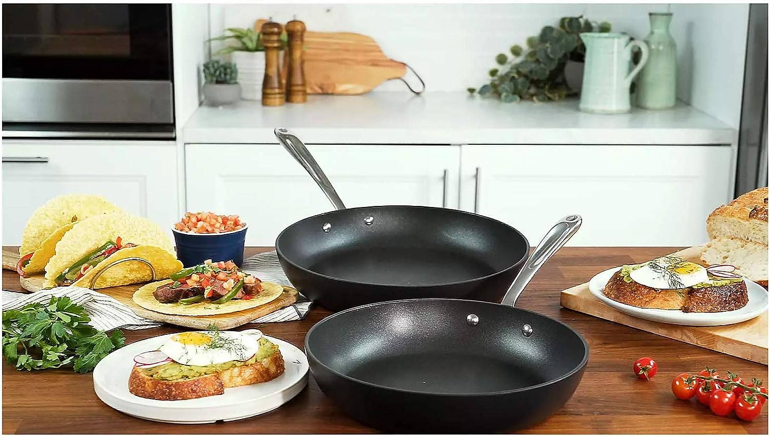 All Clad Nonstick Fry Pan Hard Anodized 2 Piece Set