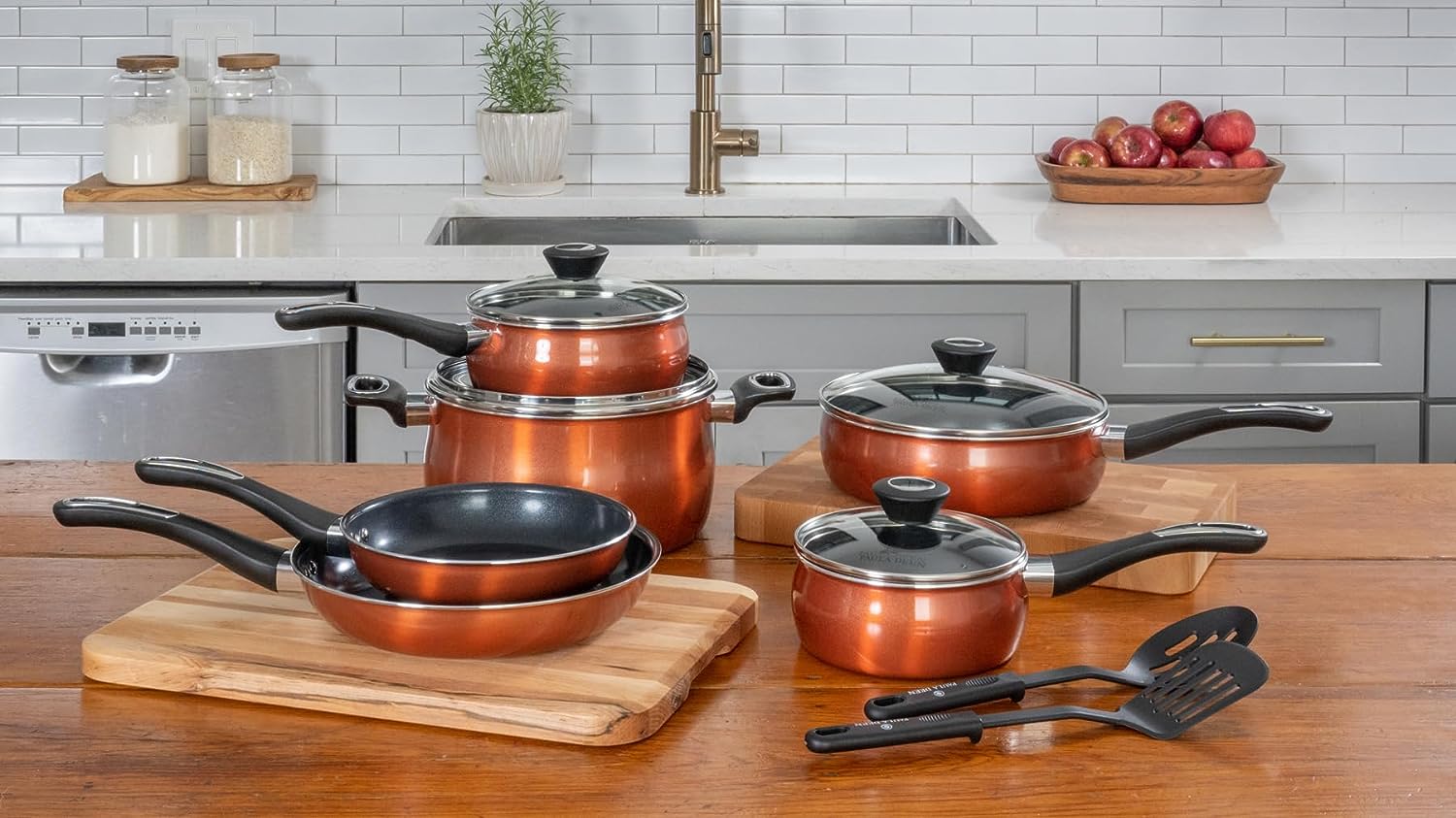 Paula Deen Signature Stainless Steel 12-Piece Cookware Set