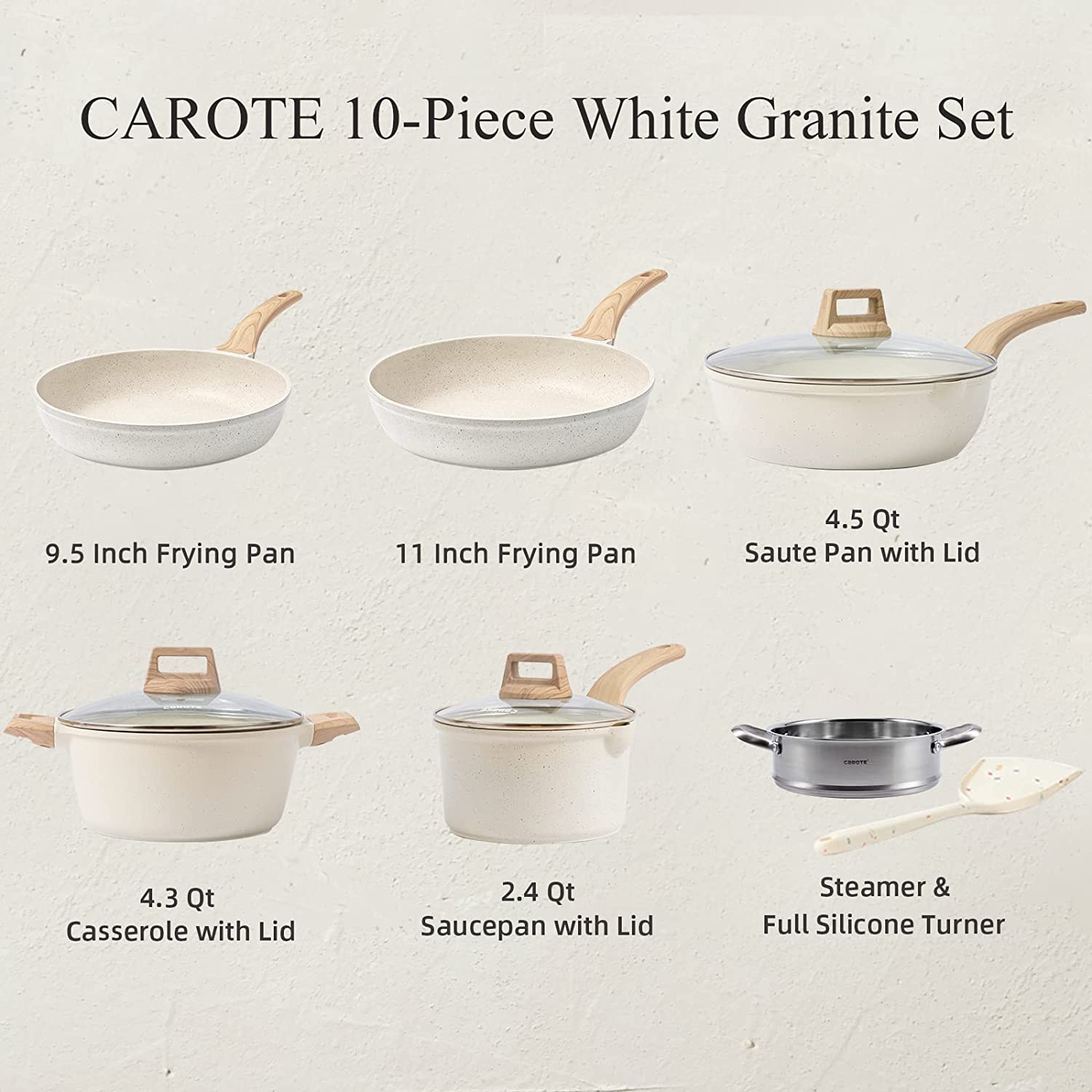 Carote 10 Piece Pots And Pans